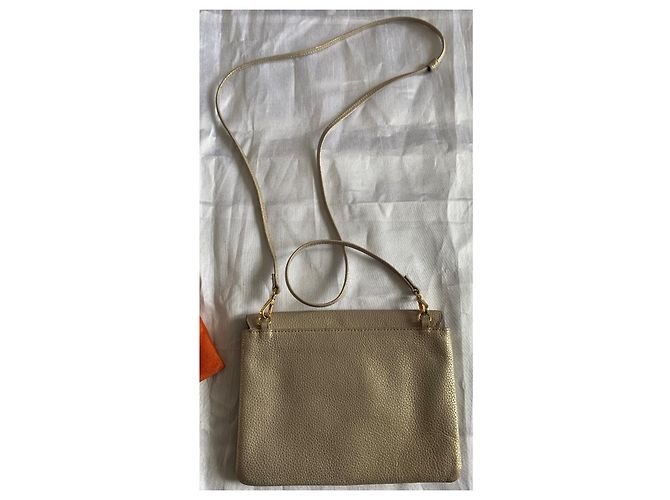 Autre Marque Borsa a tracolla Capulet London Pelle Caviale Beige Oro D'oro - vista 2