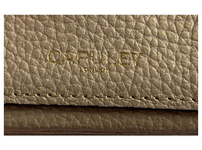 Autre Marque Borsa a tracolla Capulet London Pelle Caviale Beige Oro D'oro - vista 3