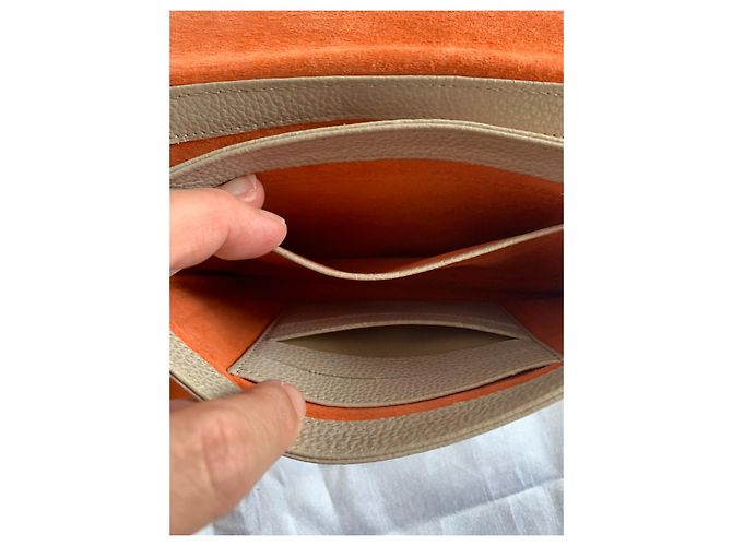Autre Marque Borsa a tracolla Capulet London Pelle Caviale Beige Oro D'oro - vista 6