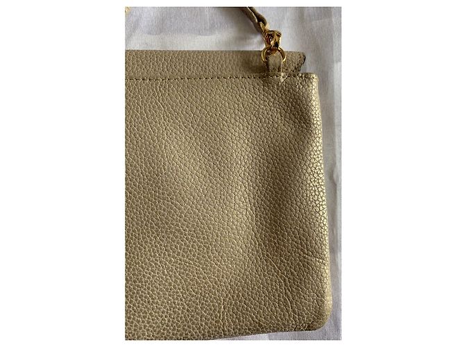 Autre Marque Borsa a tracolla Capulet London Pelle Caviale Beige Oro D'oro - vista 8