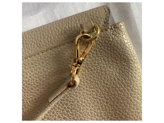 Autre Marque Borsa a tracolla Capulet London Pelle Caviale Beige Oro D'oro - vista 9