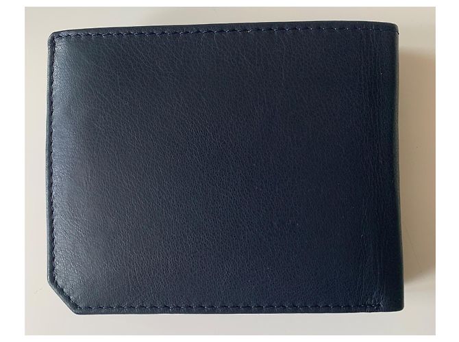 Autre Marque Egon Von Furstenberg Leather Wallet Navy and Light Blue Navy blue - view 4