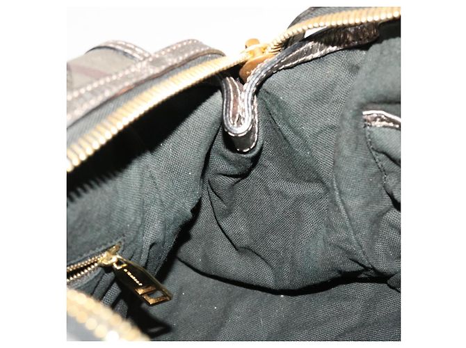 BURBERRY Borsa a Spalla Nova Check Pelle Argento Auth am4544 - vista 20