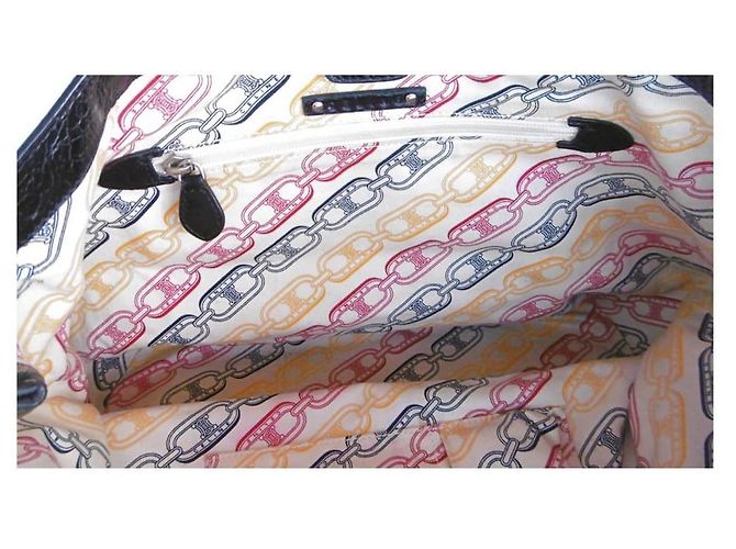 Céline *** Borsa a tracolla Celine in pelle verniciata Nero - vista 6