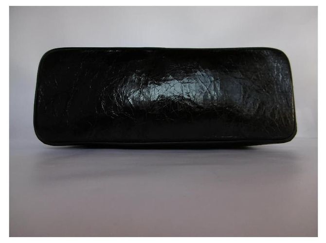 Céline *** Borsa a tracolla Celine in pelle verniciata Nero - vista 7