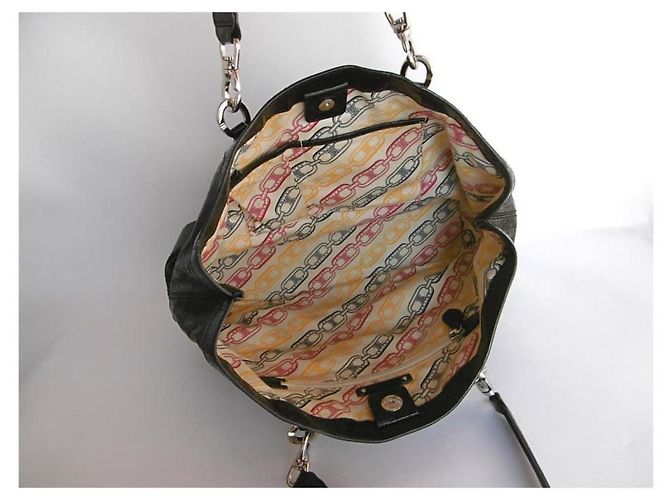 Céline *** Borsa a tracolla Celine in pelle verniciata Nero - vista 8