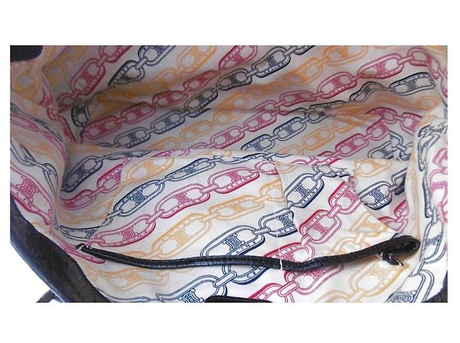 Céline *** Borsa a tracolla Celine in pelle verniciata Nero - vista 9