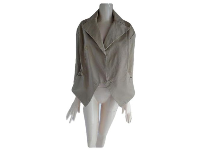 ***Chaqueta asimétrica Yohji Yamamoto Beige - vista 3