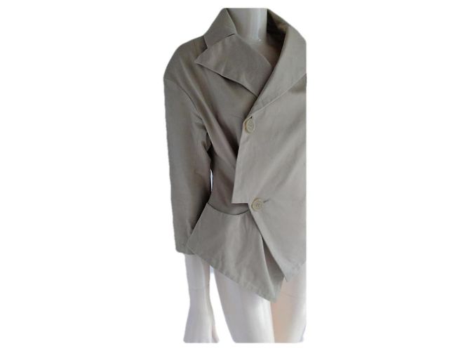 ***Chaqueta asimétrica Yohji Yamamoto Beige - vista 4