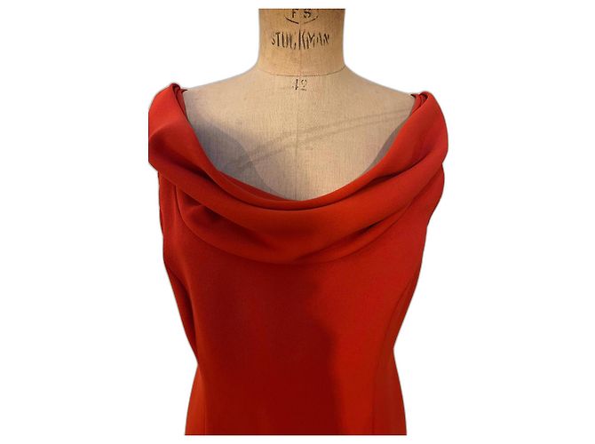 Abito rosso in poliestere Moschino Cheap And Chic - vista 3