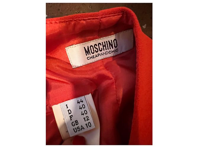 Abito rosso in poliestere Moschino Cheap And Chic - vista 4