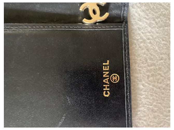 Chanel Geldbörse Schwarz Stoff - Ansicht 6