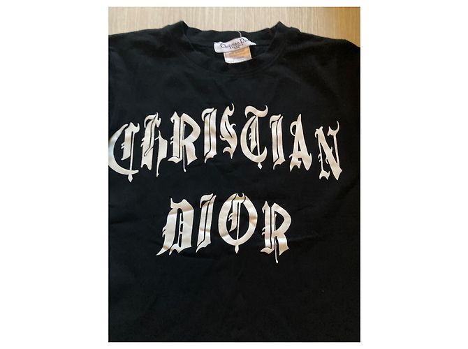 Camiseta Christian Dior Negra de Algodón Talla 40 Negro - vista 3