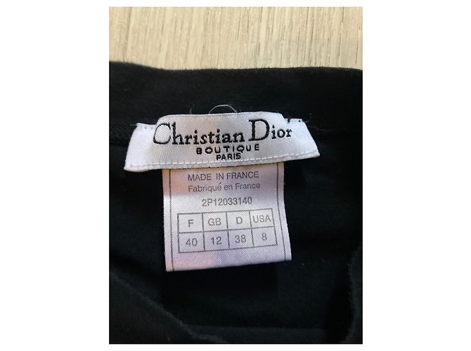 Camiseta Christian Dior Negra de Algodón Talla 40 Negro - vista 4
