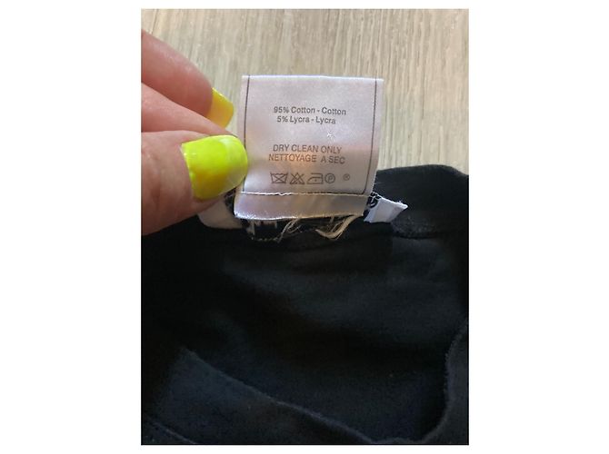 Camiseta Christian Dior Negra de Algodón Talla 40 Negro - vista 5