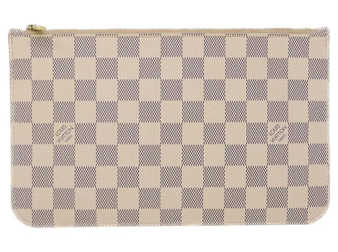 LOUIS VUITTON Damier Azur Neverfull MM Pouch Accessory Pouch LV Auth yk7324 - view 13
