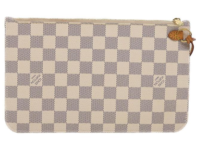 LOUIS VUITTON Damier Azur Neverfull MM Pouch Accessory Pouch LV Auth yk7324 - view 2