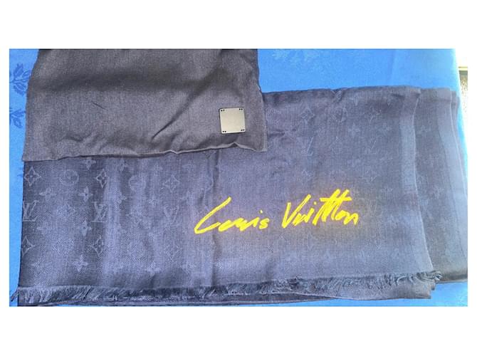 Sciarpa a scialle Louis Vuitton Blu - vista 6