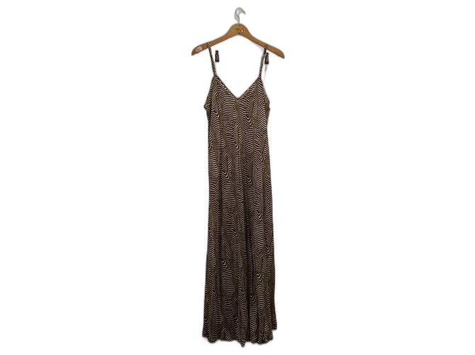 Conjunto de Vestido de Verano y Chaleco Gianni Versace Estampado Cebra Beige Marrón oscuro - vista 2