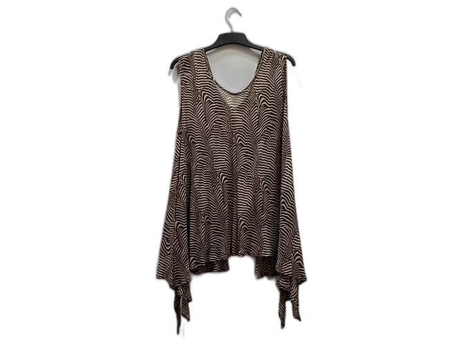 Conjunto de Vestido de Verano y Chaleco Gianni Versace Estampado Cebra Beige Marrón oscuro - vista 5