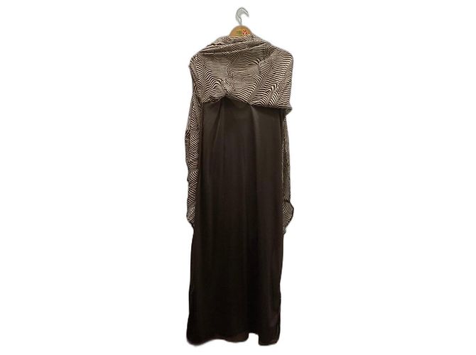 Conjunto de Vestido de Verano y Chaleco Gianni Versace Estampado Cebra Beige Marrón oscuro - vista 7