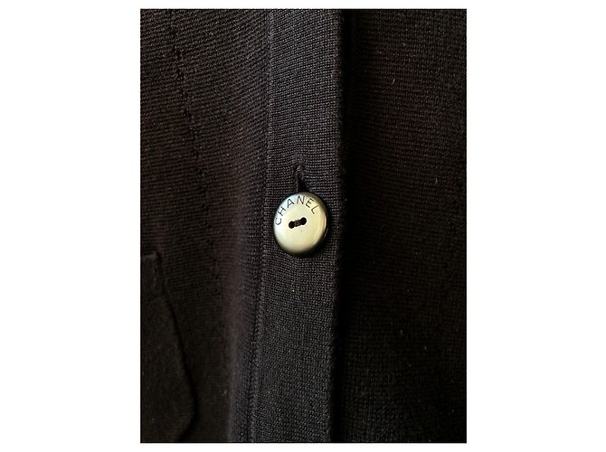Chanel Uniform Cardigan Schwarz Baumwolle - Ansicht 5