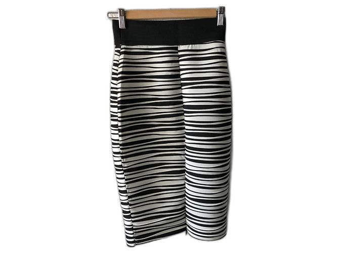 Impérial Bleistiftrock Schwarz Weiß Polyester XS - Ansicht 2