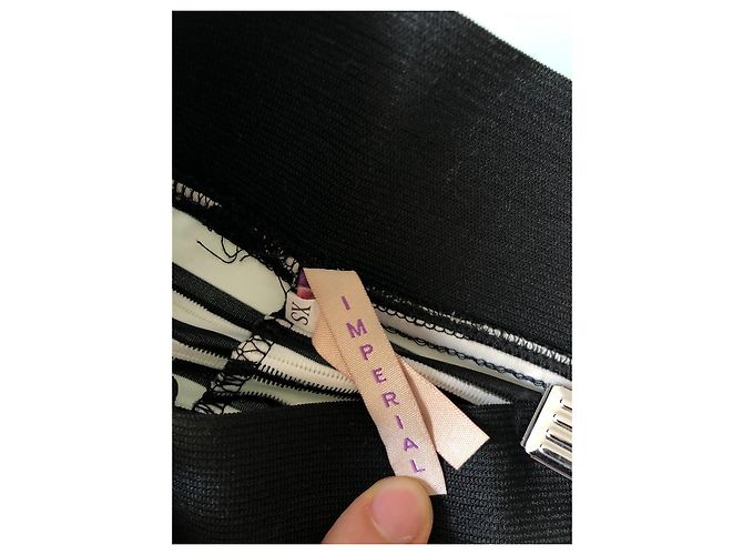Impérial Bleistiftrock Schwarz Weiß Polyester XS - Ansicht 3