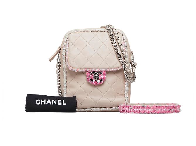 Chanel Pink Elegant Tweed Umhängetasche - Ansicht 12