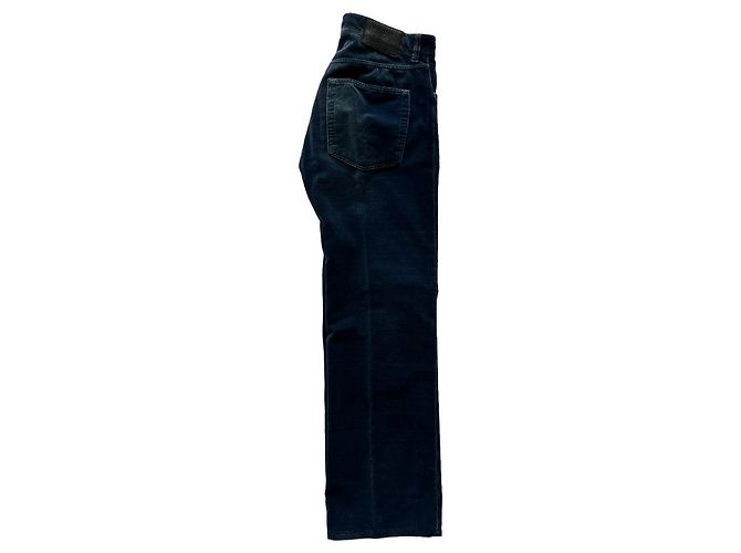 Louis Vuitton Pantalone vintage in velluto di cotone Blu - vista 3