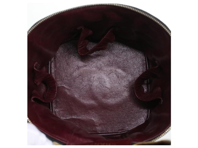 CHANEL Vanity Cosmetic Pouch Pelle di agnello Nero CC Auth bs6203 - vista 11