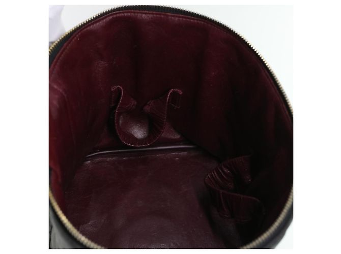 CHANEL Vanity Cosmetic Pouch Pelle di agnello Nero CC Auth bs6203 - vista 20