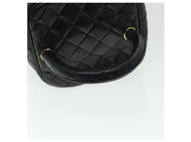 CHANEL Vanity Cosmetic Pouch Pelle di agnello Nero CC Auth bs6203 - vista 7