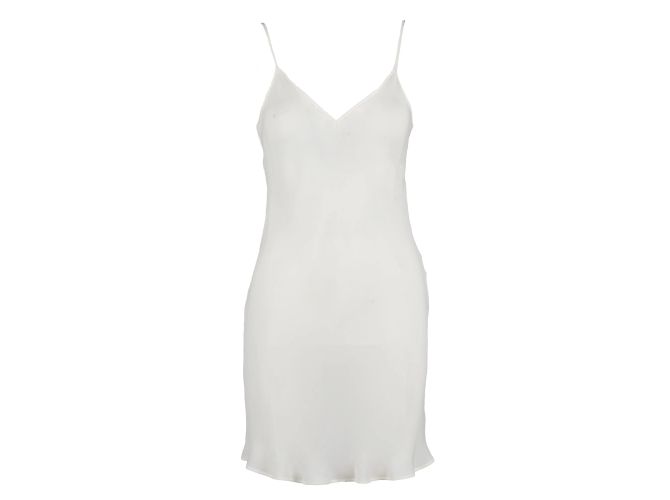 Saint Laurent besticktes langes Kleid Weiß - Ansicht 3