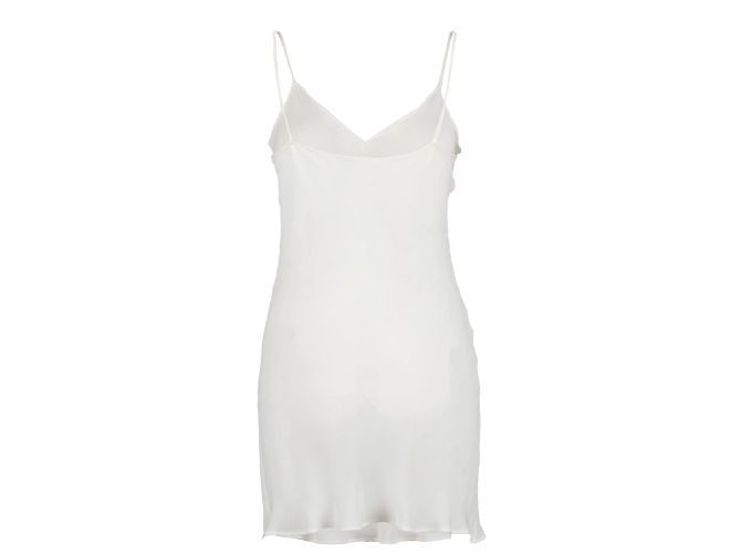 Saint Laurent besticktes langes Kleid Weiß - Ansicht 4