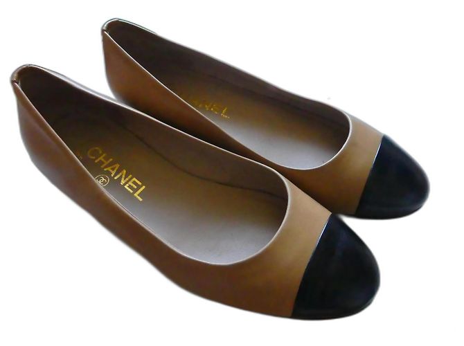 Chanel Ballerinas Beige Leder CC Logo Größe 37 - Ansicht 3