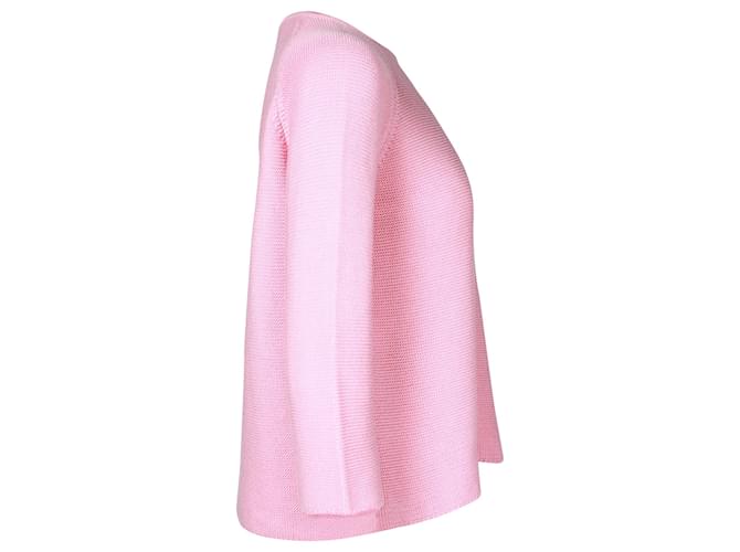 Weekend by Max Mara Strickpullover mit Rundhalsausschnitt aus rosa Baumwolle Pink - Ansicht 2