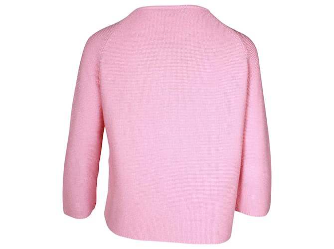 Weekend by Max Mara Strickpullover mit Rundhalsausschnitt aus rosa Baumwolle Pink - Ansicht 3