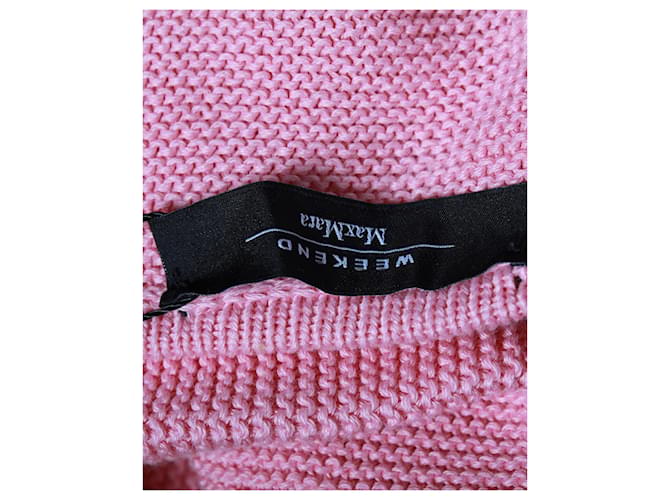 Weekend by Max Mara Strickpullover mit Rundhalsausschnitt aus rosa Baumwolle Pink - Ansicht 4
