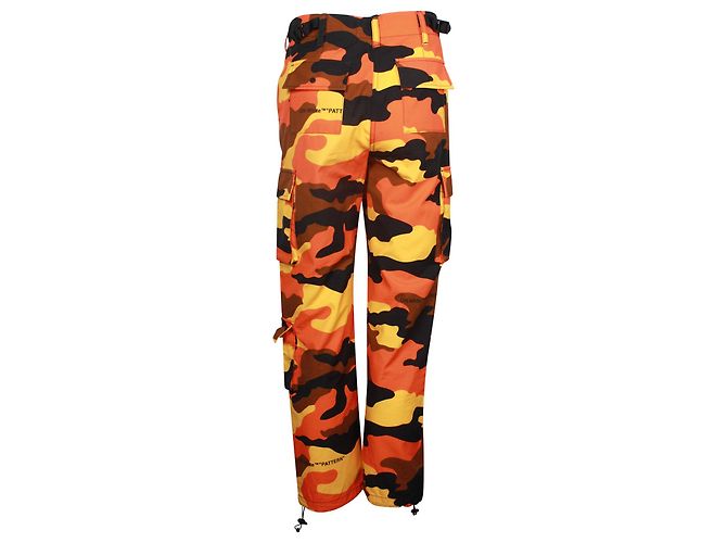 Off White Cargo estampado de camuflaje blanco roto en algodón naranja - vista 3