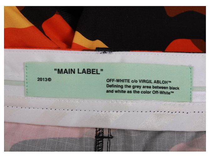 Off White Cargo estampado de camuflaje blanco roto en algodón naranja - vista 4