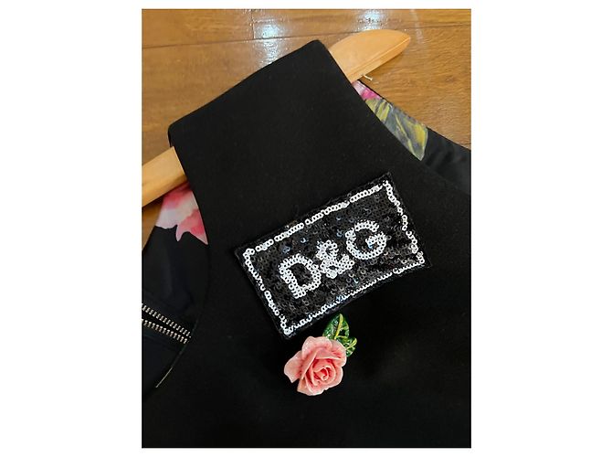 Vestido mini de seda negro Dolce & Gabbana - vista 4