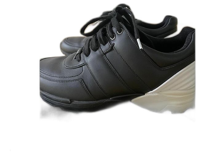 Sneakers Chanel in pelle nera Nero - vista 4