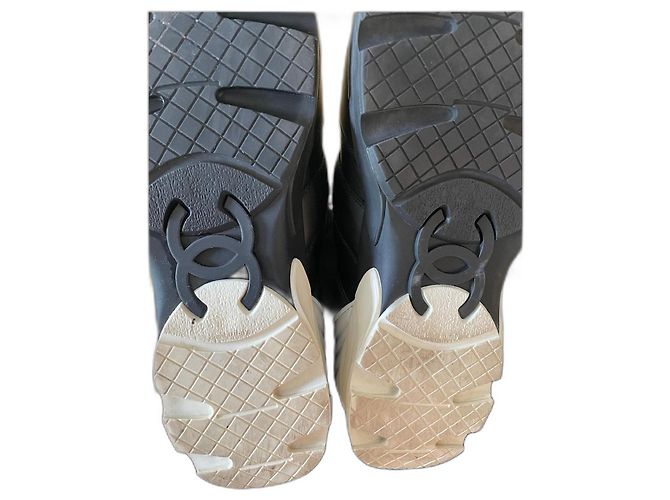 Sneakers Chanel in pelle nera Nero - vista 6