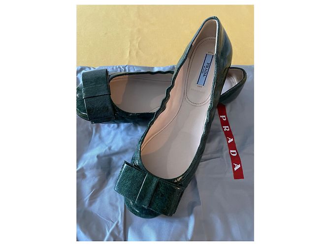 Prada Ballerinas Dunkelgrün - Ansicht 4