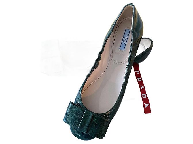 Prada Ballerinas Dunkelgrün - Ansicht 2