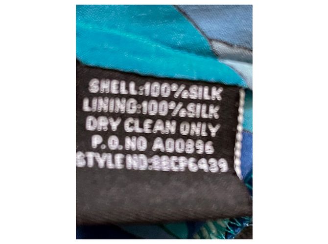 Atemberaubendes Seidenkleid von Joseph in verschiedenen Blautönen Hellblau Dunkelblau - Ansicht 5