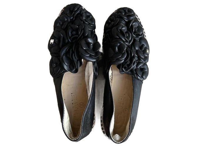 Espadrillas Chanel modello Camélia nere Nero - vista 2