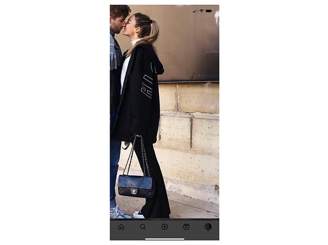 Borsa a tracolla Chanel Timeless in pelle nera (Edizione limitata) Nero - vista 8
