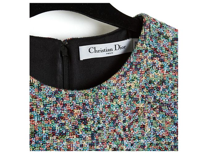 Christian Dior 05C Galliano Tweedkleid DE38 Mehrfarben - Ansicht 4
